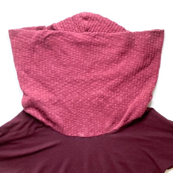 Michael Stars Thermal Knit Cowl Neck T-Shirt - Picture 5 of 10